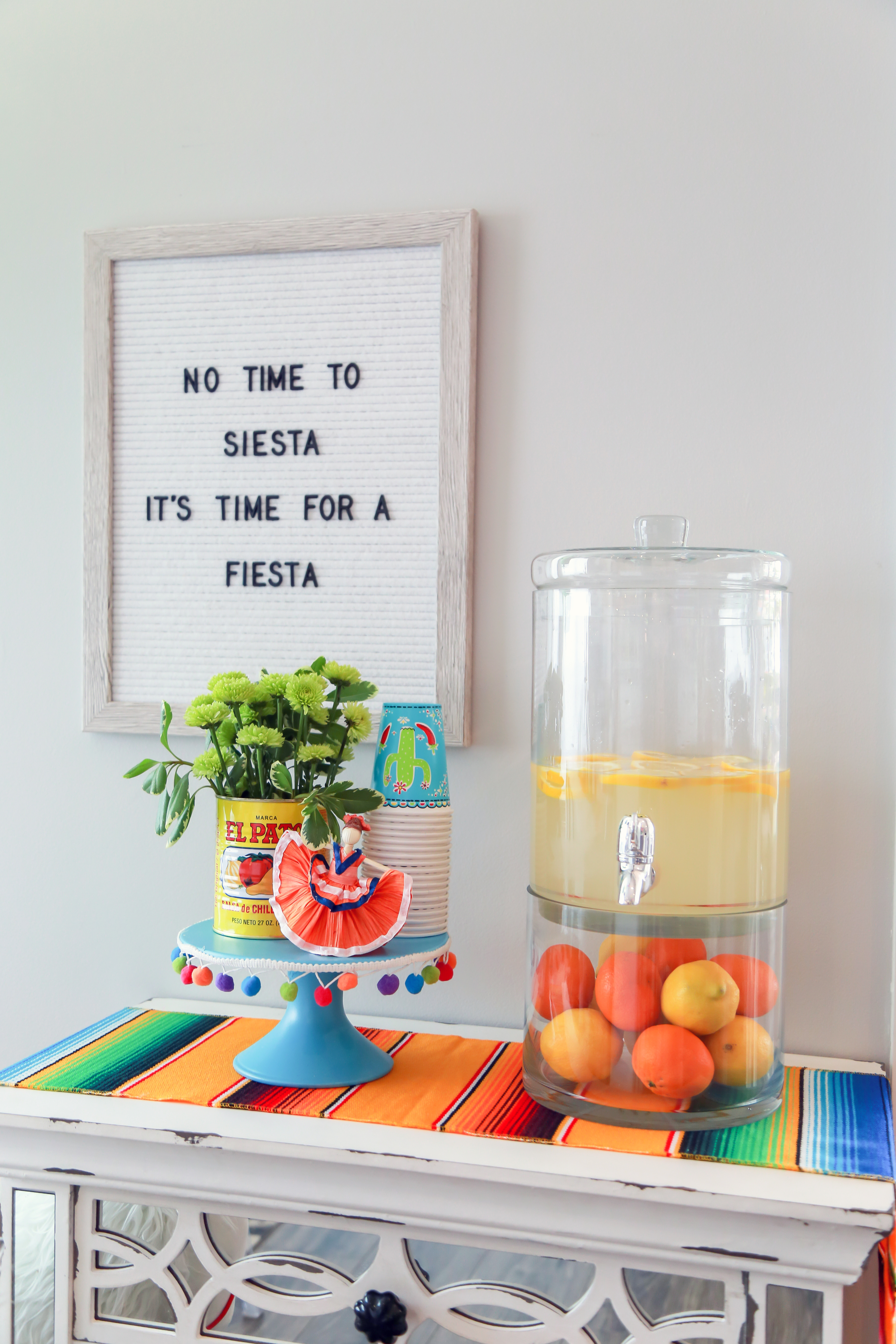 time for a fiesta sign, fiesta inspired celebration 