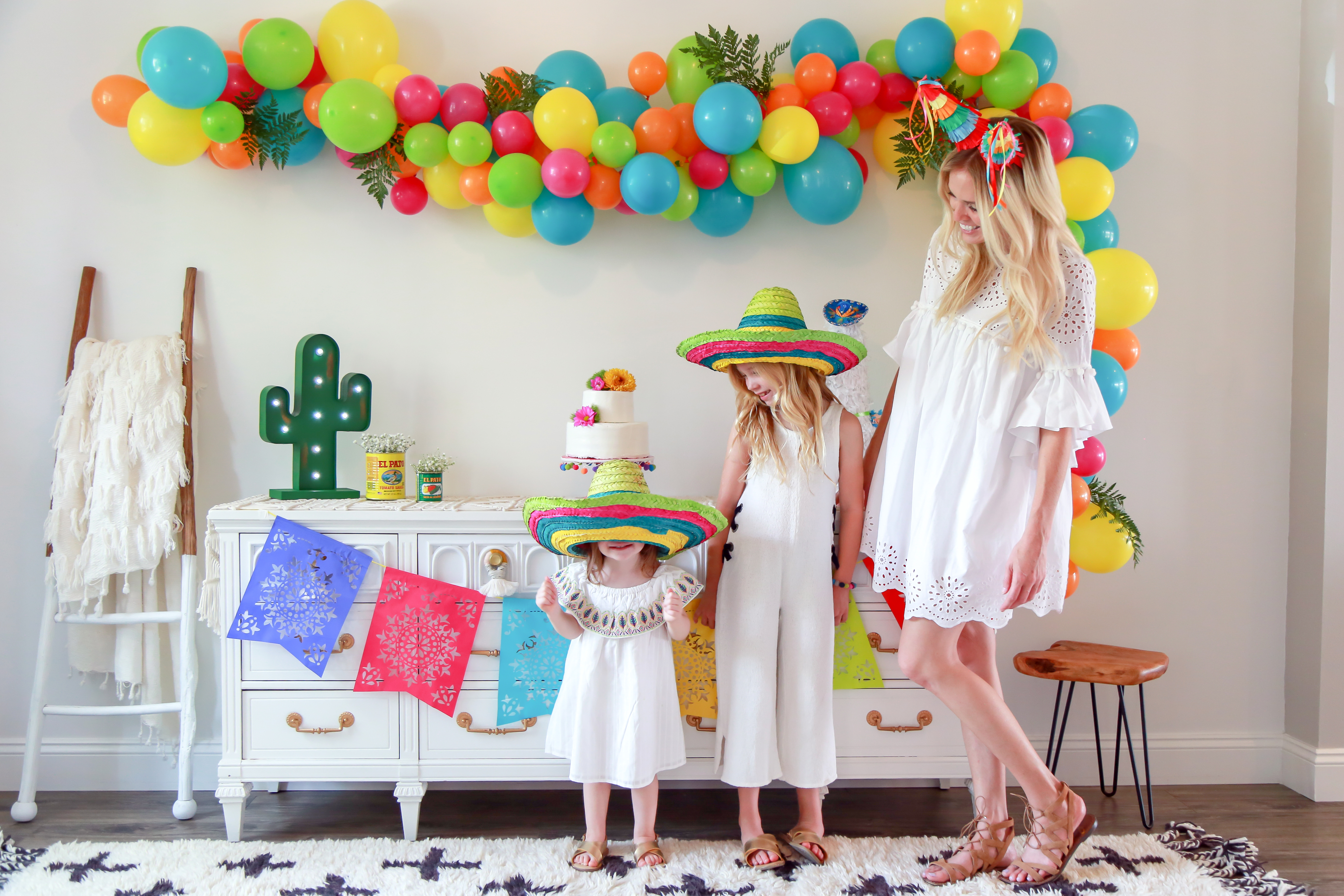 Fiesta inspired party, Mexican celebration, bright party decor