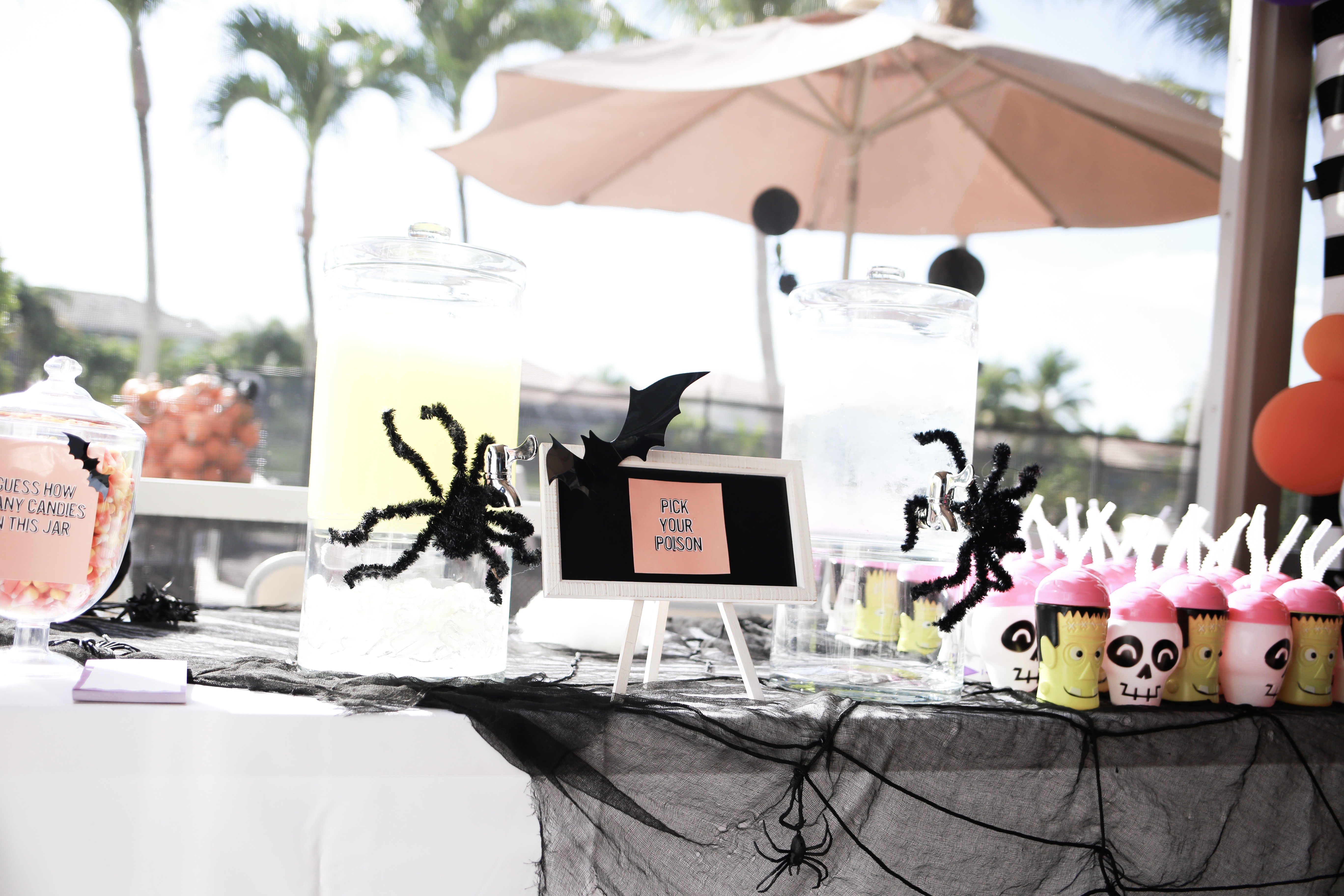 kid-friendly halloween party, halloween decor, party decor