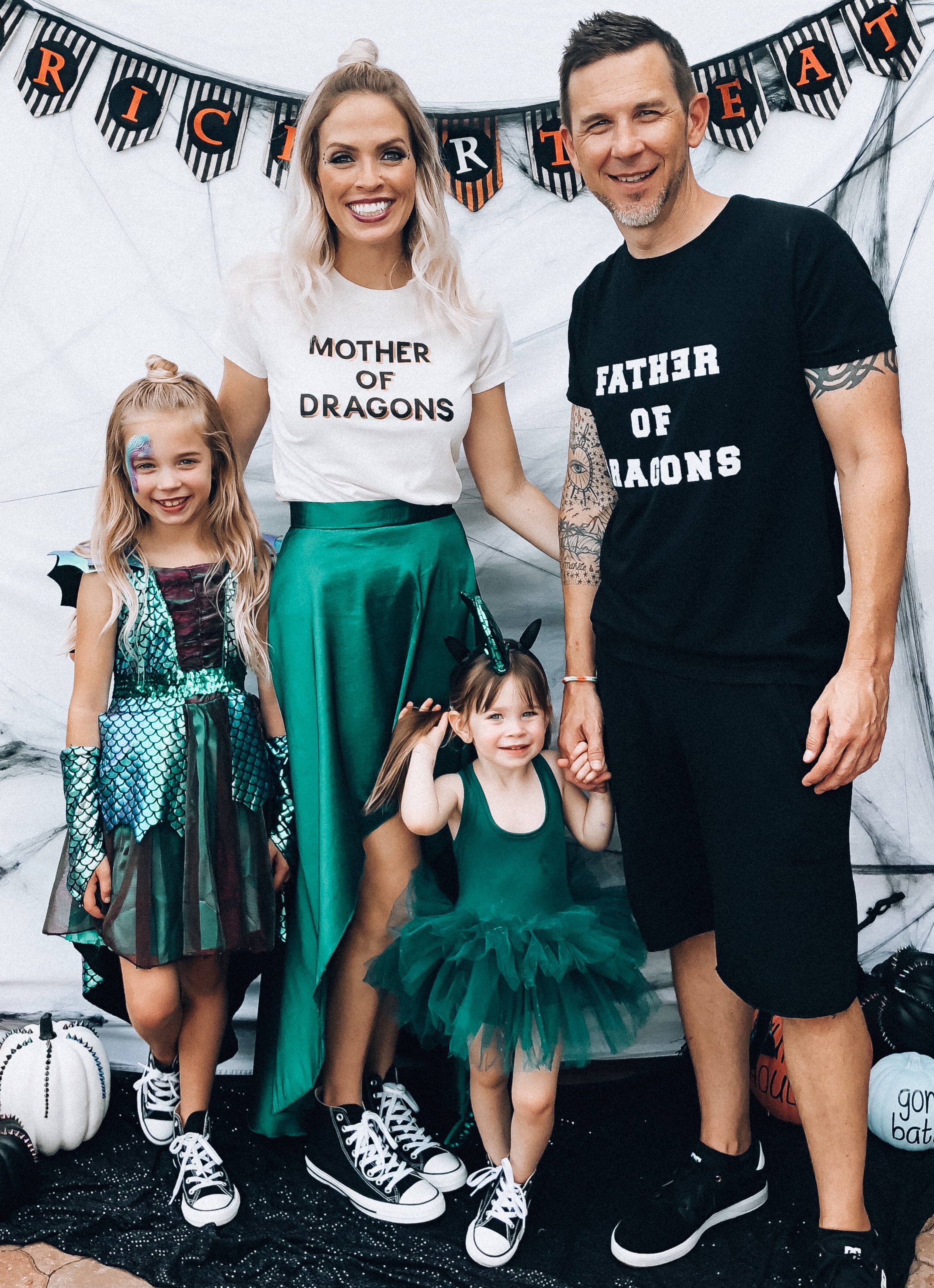 kid-friendly halloween party, mother of dragons, father of dragons, family halloween costume ideas