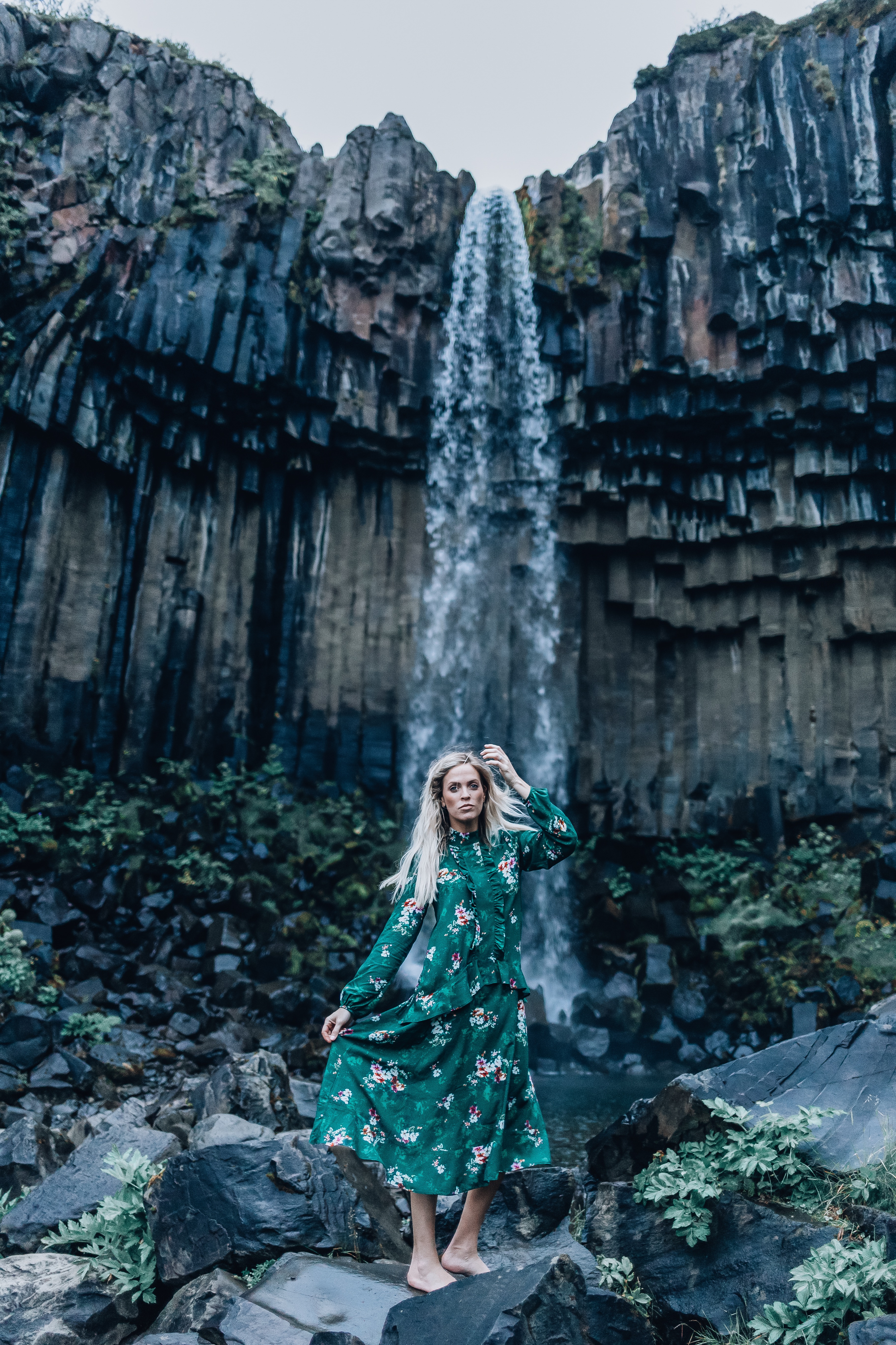 Beautiful waterfall views in Iceland