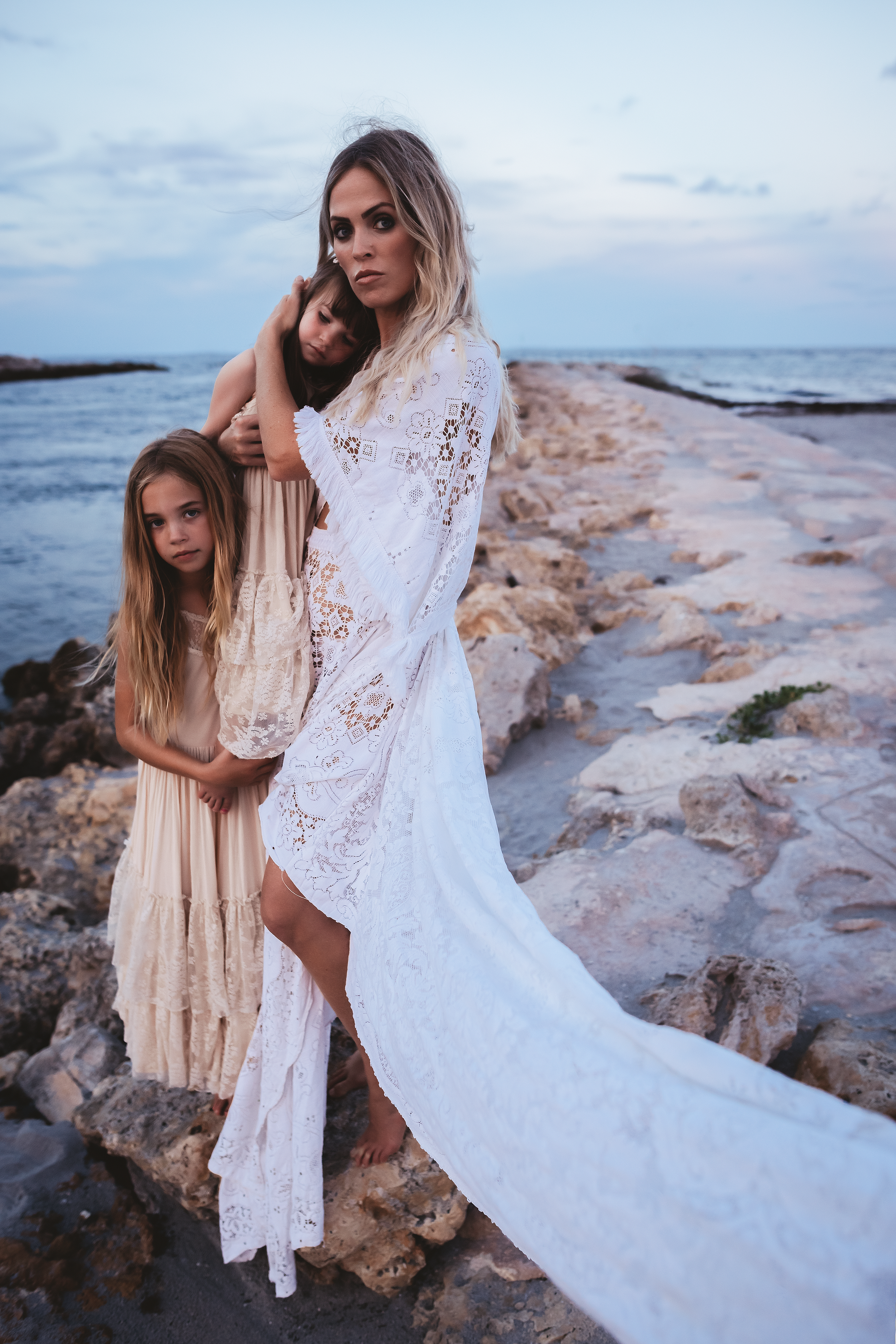 boho family photoshoot, mommy and me photoshoot, mother-daughter photos