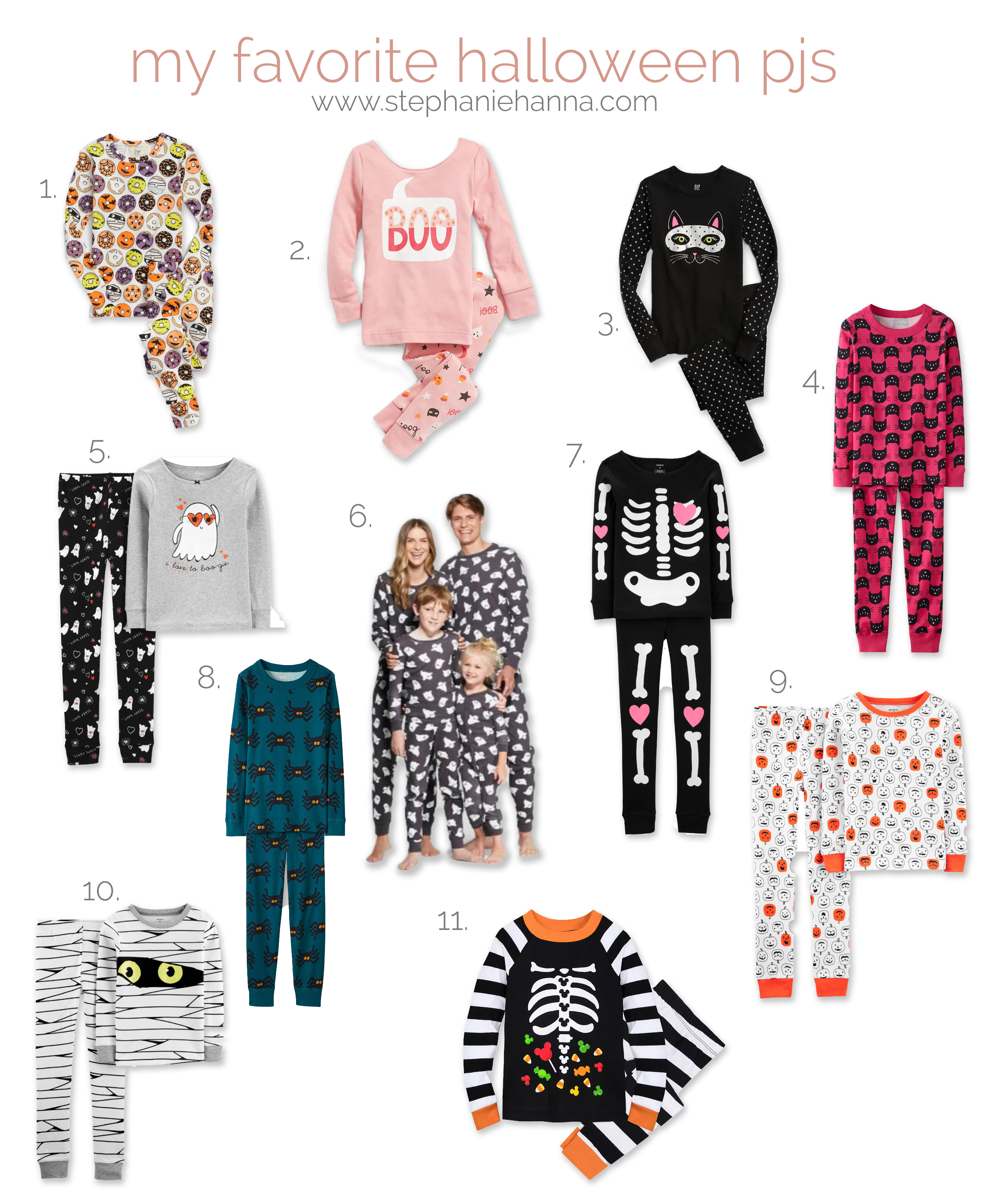 Cozy Halloween Pajamas for kids and the whole family