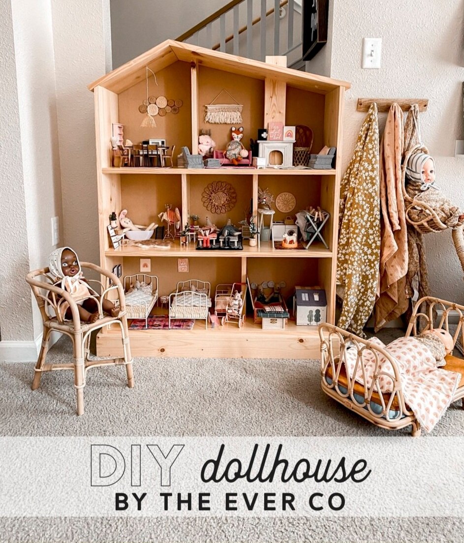 DIY dollhouse, budget-friendly dollhouse, Christmas gift ideas for girls