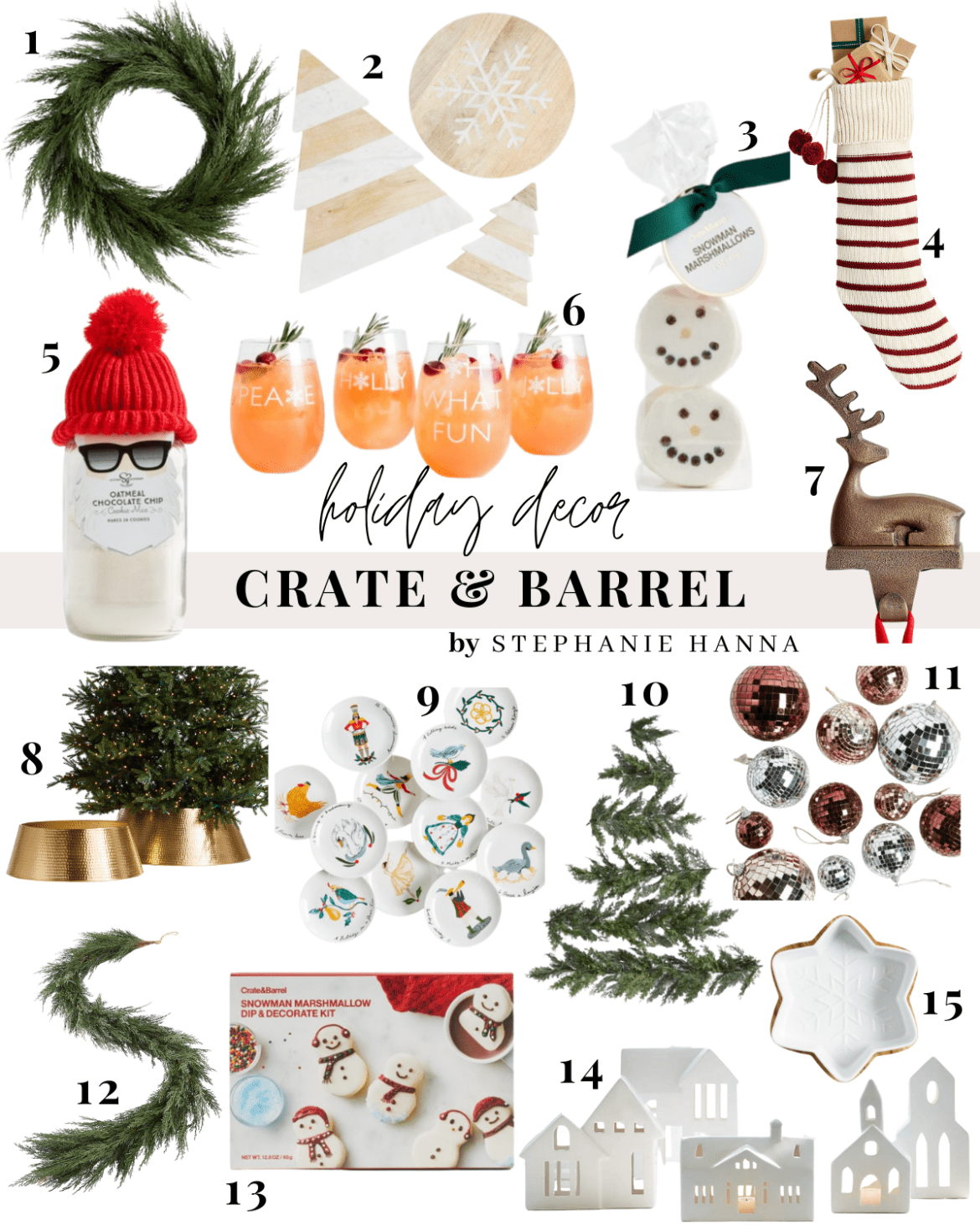 CRATE AND BARREL HOLIDAY DECOR