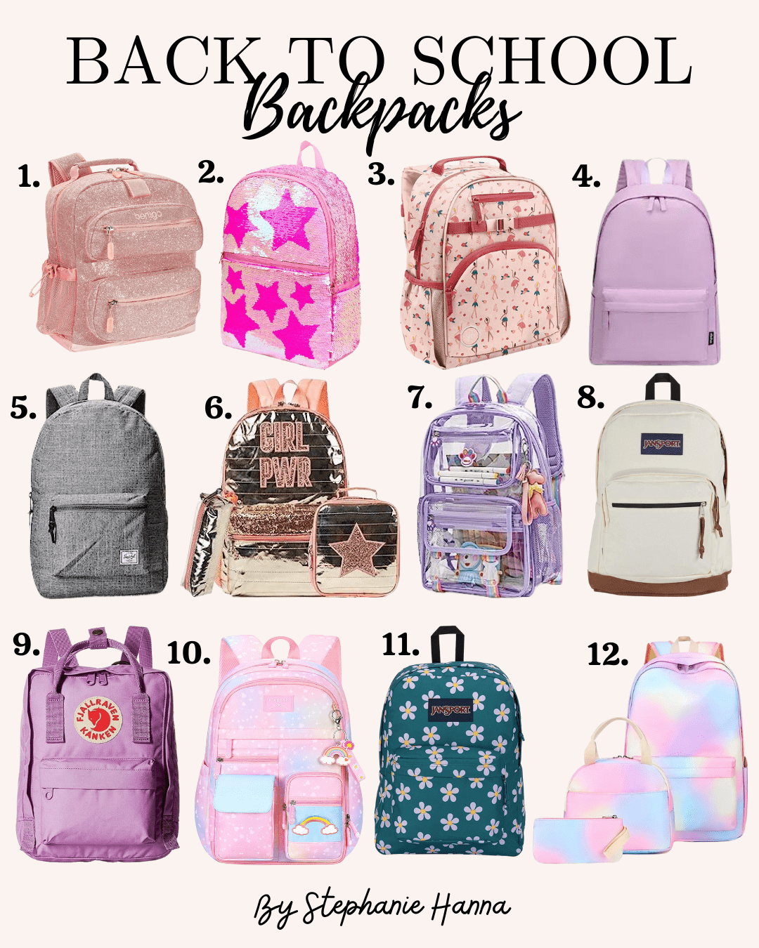 Back To School Backpacks for Girls - Stephanie Hanna Blog