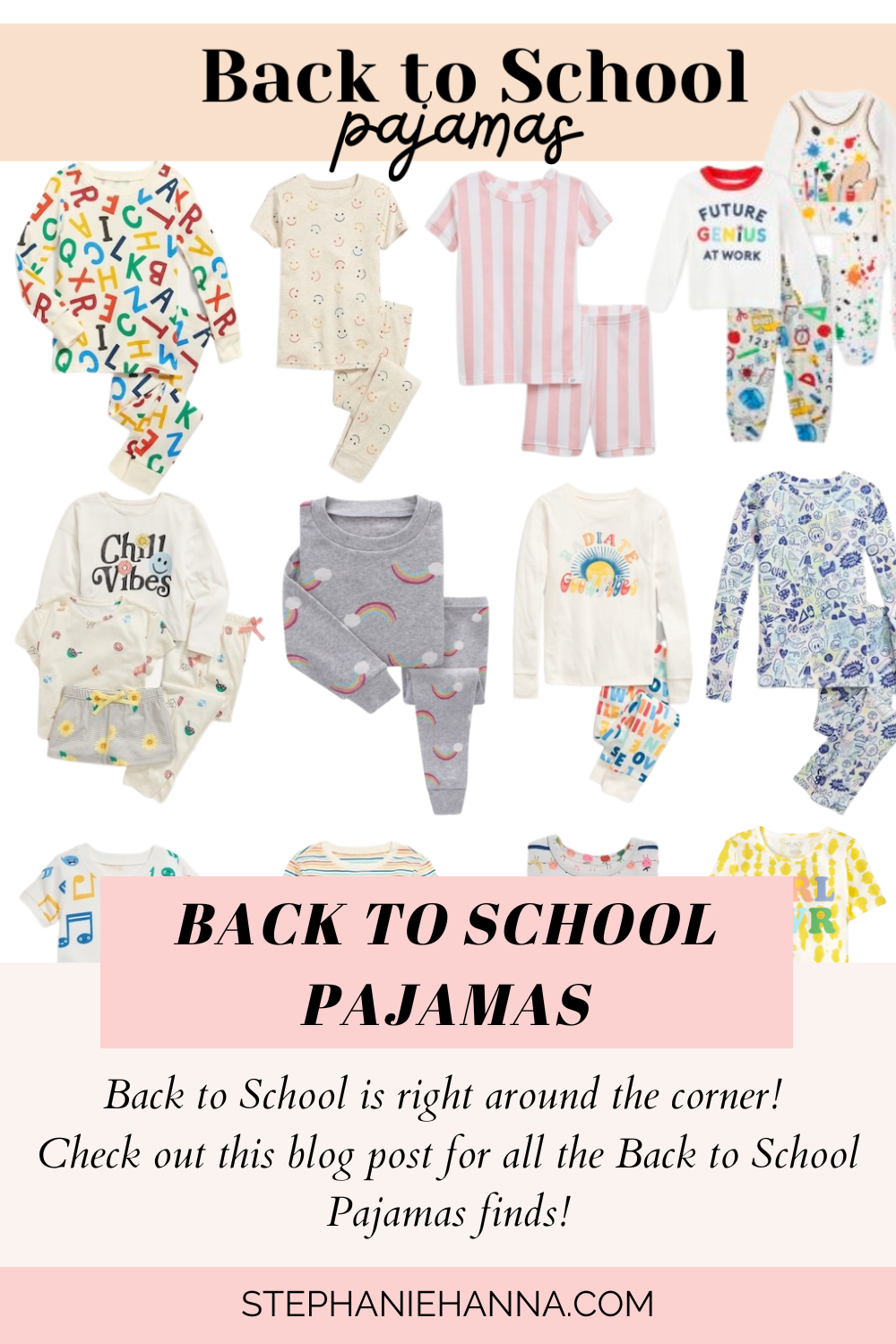 Back To School Pajamas - Stephanie Hanna Blog