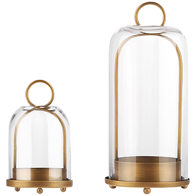 Brass Cloche Candle Holders